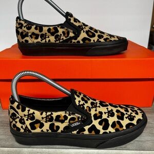 Vans Leopard Print Skull Sneakers Shoes M-4.5 W-6 super cute Excellent shape